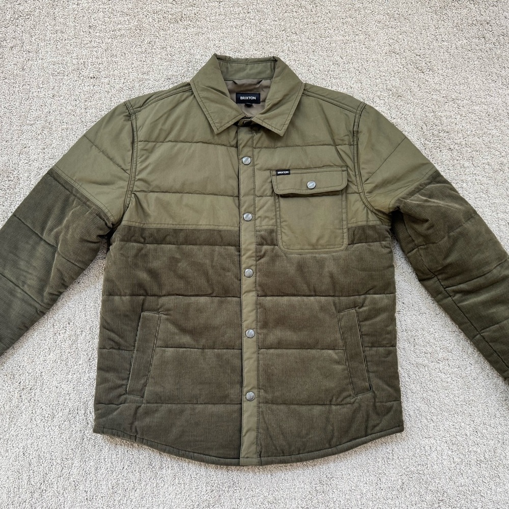 Brixton Men's Military Olive Quilted Jacket